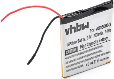 Produktbild von vhbw Akku Ersatz für Navgear A505068G, 100618 E100602-BU50-1-R für GPS Navigation Navi (2000 mAh, 3,7 V, Li-Polymer)
