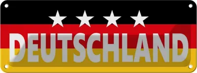 Produktbild von vianmo Blechschild 10x27 cm Deutschland