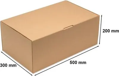 Zdjęcie produktu dla Karton Fasonowy 500x300x200mm Pudełko Kartonowe Wykrojnikowe KRAFT Gabaryt C Fala B