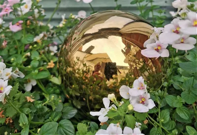 Produktbild von Dekorationskugel 15 cm Edelstahl gold poliert