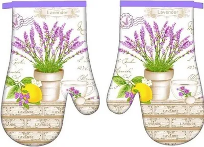 Immagine prodotto di Guanti da forno, guanti da cucina con magnete Lavanda Lavanda