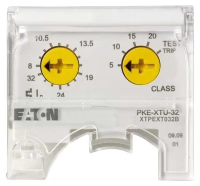 Productafbeelding van EATON PKE-XTU-32, overstroombeveiligingsblok, 8-121726, 32A, standaard motorbeveiliging, artikelnummer 121726