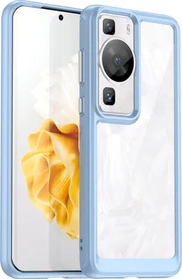 Produktbild von Huawei P60 Pro Hülle, Klar Rückseite Stoßfeste TPU Silikon Bumper Schutzhülle für Huawei P60 / P60 Pro Blau