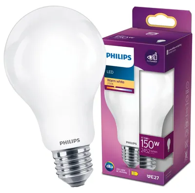 Zdjęcie produktu dla Philips Żarówka żarnikowa matowa 150 W A67 E27, 17,5 W, 150 W, E27, 2452 lm, 15000 h, Ciepłe białe