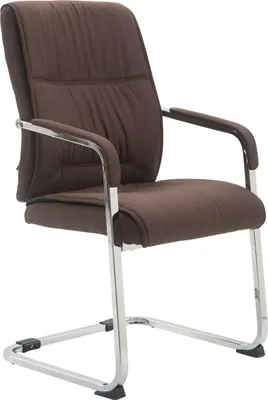Produktbild von CLP Besucherstuhl XXL Anubis Stoff mit Armlehne braun
