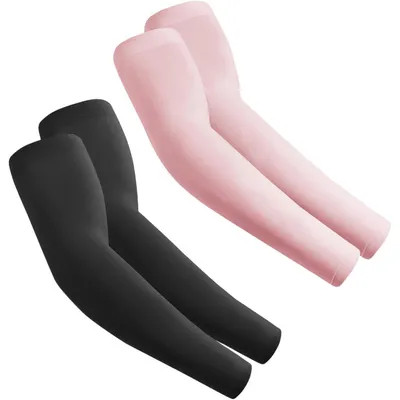 Produktbild von Armstulpen Sport 2 Paare Schwarz+Rosa für Damen/Herren