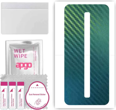 Produktbild von apgo Rückseite Schutzfolie, Skin, kompatibel mit ZTE nubia Red Magic 6, Hinten Displayschutzfolie aus Vinylfolie, kratzfest, einfache Montage - Kohlenstoff-Chamäleon CAKA1