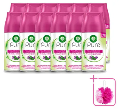 Immagine prodotto di 12 ricariche per diffusore automatico Air Wick Freshmatic - Fragranza rilassante - 250 ml - Confezione risparmio - 12 pezzi