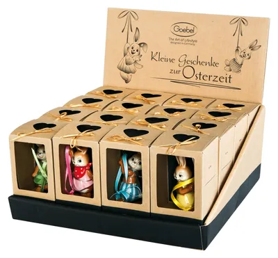 Zdjęcie produktu dla Goebel Minihasen Hängeornamente (Thekendisplay sortiert,...