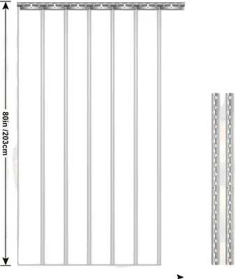 Produktbild von Winddichte PVC-Streifenvorhang, energieeffizient, klare Sichtbarkeit, 91x203cm 7TEILE