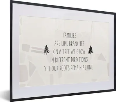Produktbild von MuchoWow® Gerahmtes Poster Zitate - Familie - Sprichwörter 40x30 cm - Poster mit Schwarzem Bilderrahmen Wandposter Rahmen Foto Bilder - Bilderrahmen - Poster im Rahmen