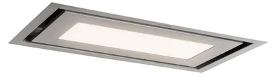 Produktbild von Klarstein Remy Brilliant Edition Inselhaube, 90 cm, , 618 m³/h, 230 W, Fernbedienung, LED-Lampe: 3 Helligkeitsstufen bis zu 6500 Kelvin, Fettfilter, Abluft und Umluft, silber