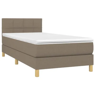 Produktbild von vidaXL Boxspringbett mit Matratze Taupe 90x190 cm Stoff