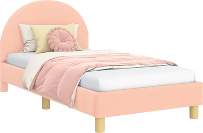 Obrázek produktu pro Rám postele pro děti s čelem Růžová 80 x 160 cm Ovčí látka