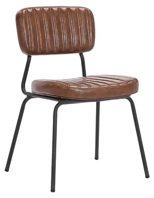 Image de Chaise de restaurant en SIMILI CUIR Marron pour Interieur