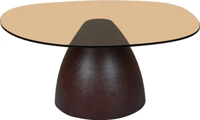 Produktbild von Couchtisch Brix 86x76x35 cm Glas Stahl Braun
