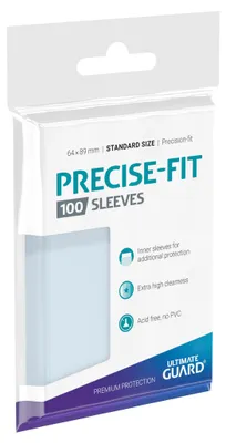 Productafbeelding van ULTIMATE GUARD Precisie-pasvorm sleeves, standaardmaat, kaarthoes, transparant, 100 stuks