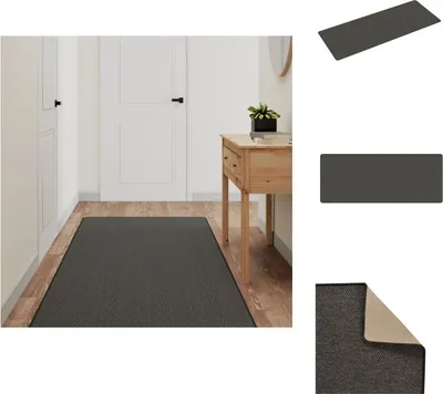 Produktbild von vidaXL Teppichläufer Sisal-Optik Anthrazit 80x200 cm -  Teppiche