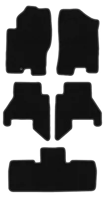 Immagine prodotto di Tappetini in moquette per Nissan Pathfinder 2005-2010 (7 posti) – set 4 pezzi, neri, su misura – Wielganizator BASIC