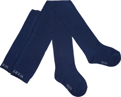 Produktbild von Kinderstrumpfhosen aus Baumwolle Glatt Ozean Tinte Größe 98-104