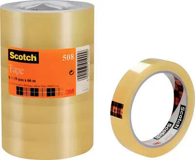 Obrázok produktu pre Scotch 7100213204, 66 m, Priehľadná, Akrylový, Polypropylén (PP), 7,62 cm, 19 mm, 8 kusov