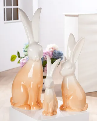 Zdjęcie produktu dla Gilde Figur, Hase, "Flippy", Porzellan, weiß, VE 2, L. 17 cm, B. 10 cm, H. 37 cm 58825