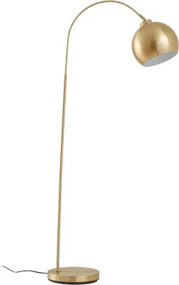 Produktbild von Lindby Bogenstehlampe Moisia, messingfarben, Metall, 148 cm