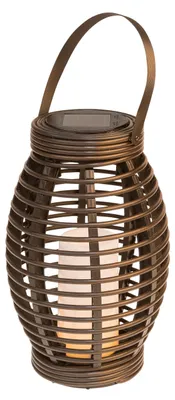 Solar-LED-Laterne, schwarz, 26x16 cm, warmweiß, mit Tragegriff