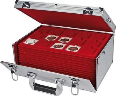 Produktbild von SAFE 273 Münzkoffer Gigant, Alu-Silver Stripes