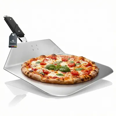 Zdjęcie produktu dla Solidchoice - Pizza do pizzy ze stali nierdzewnej, z składanym uchwytem