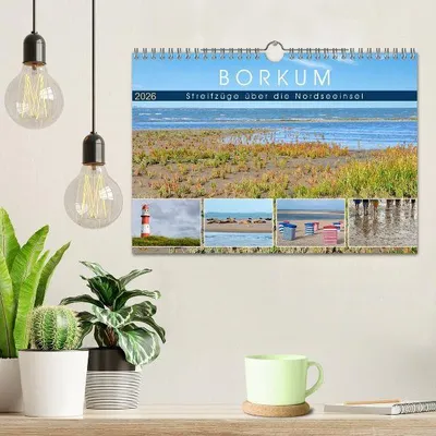 Produktbild von Borkum: Streifzüge über die Nordseeinsel (Wandkalender 2026 DIN A4 quer), CALVENDO Monatskalender