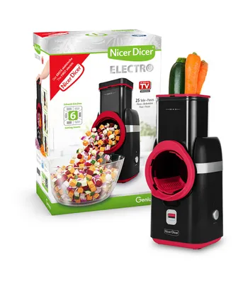 Produktbild von Genius Nicer Dicer Electro Gemüseschneider 25 tlg, elektrische Gemüsehobel für Würfel, Scheiben, Julienne, Küchenreibe Multizerkleiner Gemüse Obst