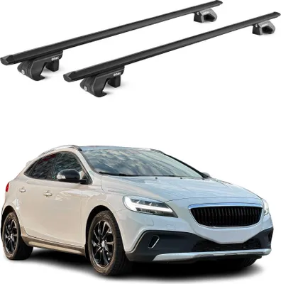 Image de Barres de toit transversales ABE pour Volvo V40 Cross Country 2012-2019 Alu Noir