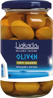 Obrázok produktu pre Liakada extra veľké zelené olivy ATG 200g