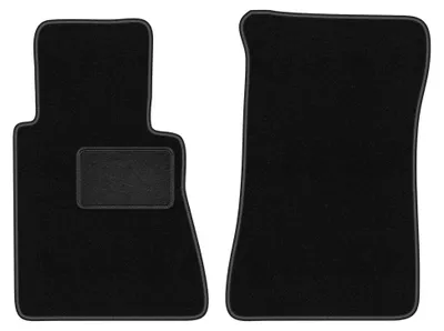 Immagine prodotto di Tappetini anteriori in moquette per Mercedes W116S 1972-1980 (berlina) – 2 pezzi, neri, su misura – Wielganizator LUX