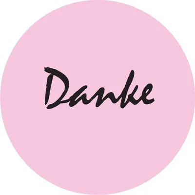 Produktbild von Dekorative Dankesaufkleber Rosa – 10 selbstklebende Sticker