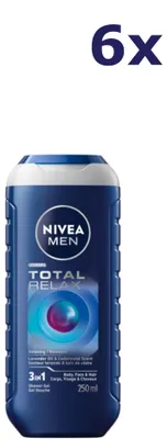 Produktbild von 6x NIVEA Men Total Relax 3-in-1 Showergel 250ml