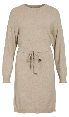 Produktbild von VILA Strickkleid Rundhalsausschnitt und Gürtel langärmlig Größe: XS