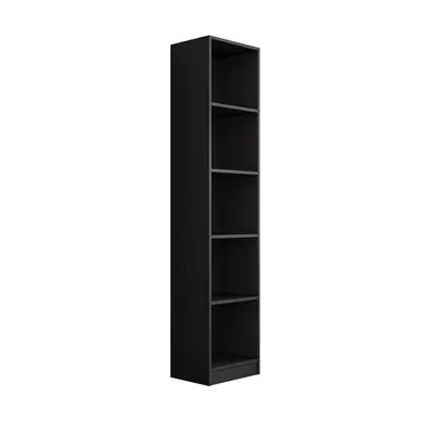 Produktbild von Modernes Standregal R40 Schwarz 182x40x30 cm mit offenen Regalböden