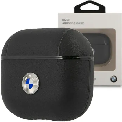 Produktbild von BMW BMA3SSLBK AirPods 3 Abdeckung schwarz Geniune Leder Silber Logo