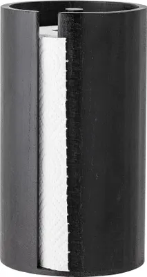 Produktbild von Bloomingville Küchenrollenständer Paulowina, Schwarz, Maße D14,5xH25,5 cm