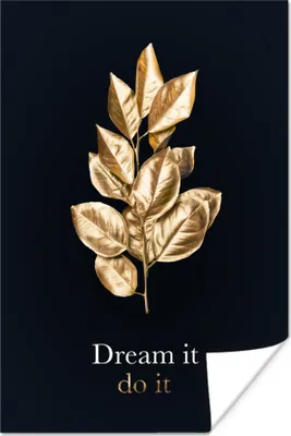 Produktbild von MuchoWow® Poster Zitat - Gold - Luxus 40x60 cm - Plakate für die Wand - Poster Babyzimmer