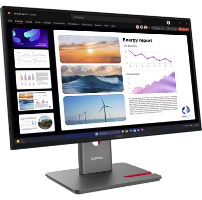 Image de Lenovo ThinkVision P24Q-40, 60.5 cm (23.8"), 2560 x 1440 px, Quad HD, LCD, 6 ms, Noir