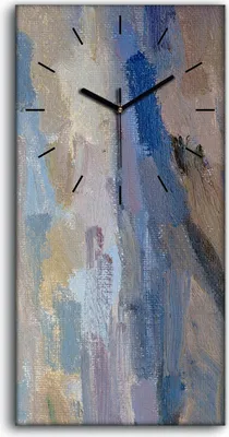 Produktbild von Wohnzimmer-Bild Leinwand Uhr Geräuschlos 30x60 Malerei Abstrakte Kunst - schwarze Hände