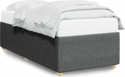 Obrázek produktu pro vidaXL Rám postele bez matrace tmavě šedý 100x200 cm látka