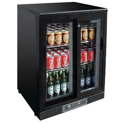 Zdjęcie produktu dla Polar Refrigeration CD089, Lodówka barowa, Wolnostojący, Czarny, Stal nierdzewna, 140 l, 140 butel.