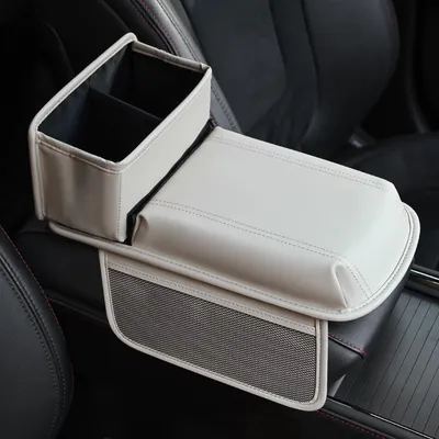 Immagine prodotto di Bracciolo per auto rivestito in ecopelle con vano portaoggetti