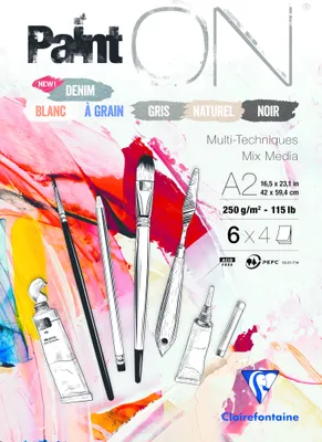 Produktbild von Clairefontaine 975412C, Kunstpapier, 250 g/m², 24 Blätter