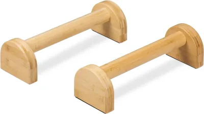 Produktbild von Push-Up Bars / Liegestützgriffe aus Bambus – nachhaltig, rutschfest & kompakt