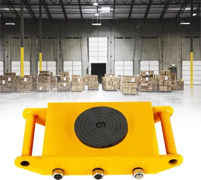 Produktbild von Maschinentransportroller - Transportfahrwerk - 8 t Tragkraft - 360° Drehbar - Verstärkte Stahlrollen - Schwerlast - Gelb